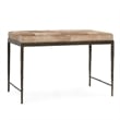 Classic Home Achen Leather Hide Ottoman Bench in Blond
