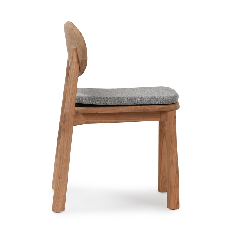 Classic Home Aston Natural Teak Wood Outdoor Dining Chair