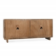 Classic Home Bast 4-Door Reclaimed Pine Wood Buffet Sideboard in Brown