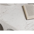 Classic Home Marmo Outdoor Artisan-Crafted Concrete Stone End Table in Ivory