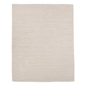 Dawson 9'x12' Wool Polyester Blend Fabric Handwoven Birch White Accent Area Rug