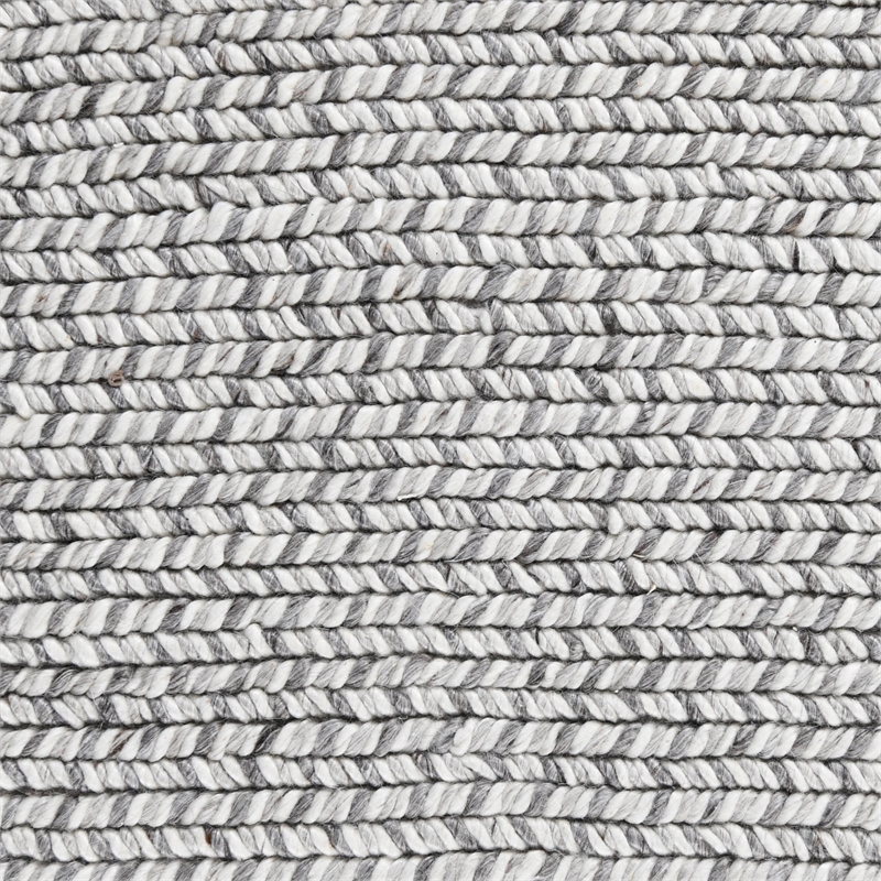Dawson 8'x10' Wool Blend Fabric Handwoven  Gray Accent Area Rug