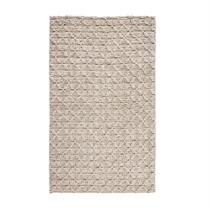 Portpla 5'x8' Wool Blend Hand Loomed Beige Accent Area Rug