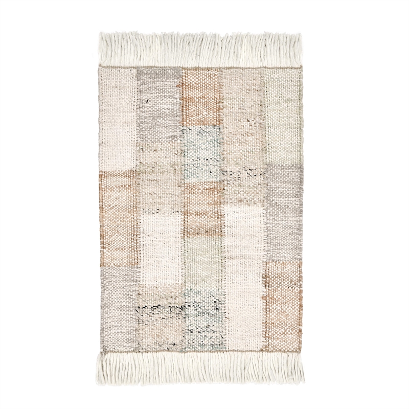 Ritsa 2'x3' Handwoven Jute Blend Fabric Multi-Color Accent Rug