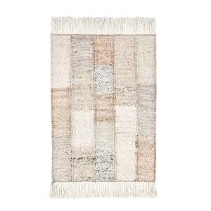 Ritsa 2'x3' Handwoven Jute Blend Fabric Multi-Color Accent Rug