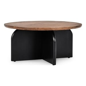Kosas Home Penelope Mango Wood Two-Tone Coffee Table in Black
