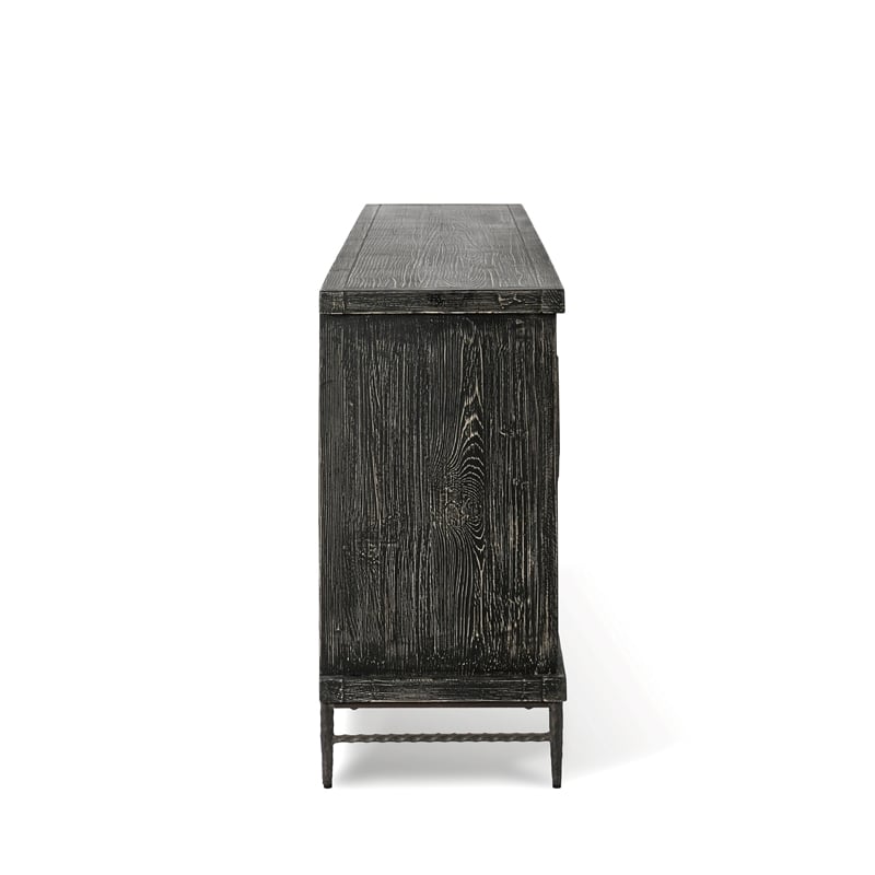 Classic Home Willmark 6-Door Reclaimed Pine Wood Sideboard Buffet