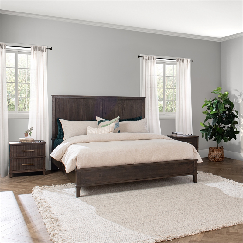 Kosas Home Westlake Solid Wood Platform Bed Brown