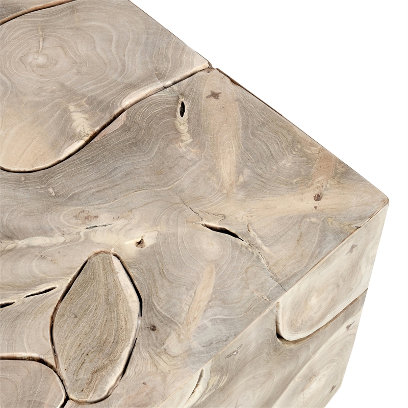 Classic Home Sorrento Teak Wood Square Coffee Table Natural