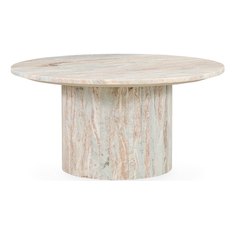 Classic Home Amberly Marble Coffee Table Gray