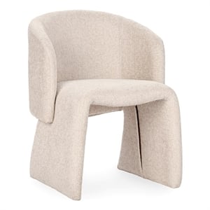 Classic Home Halstead Upholstered Polyester Fabric Dining Chair Natural
