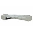 Classic Home Knoxville Power Recliner Polyester Sectional Sofa in Gray