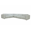Classic Home Knoxville Power Recliner Polyester Sectional Sofa in Gray