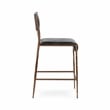 Classic Home Kayne Leather 26in Counter Stool Black