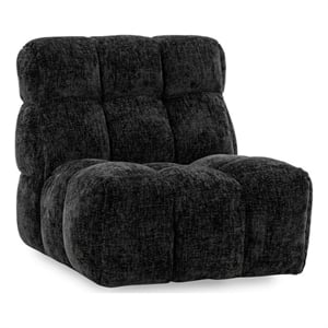 Classic Home Roba Upholstered Polyester Fabric Swivel Lounge Chair Black