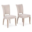 Classic Home Ronan Set of 2 Upholstered Polyester Fabric Dining Chair Sand Beige