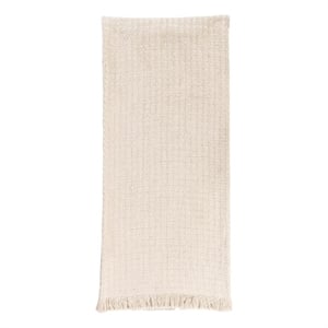 Villa by Classic Home Hadron Natural Queen Ivory Cotton Blanket