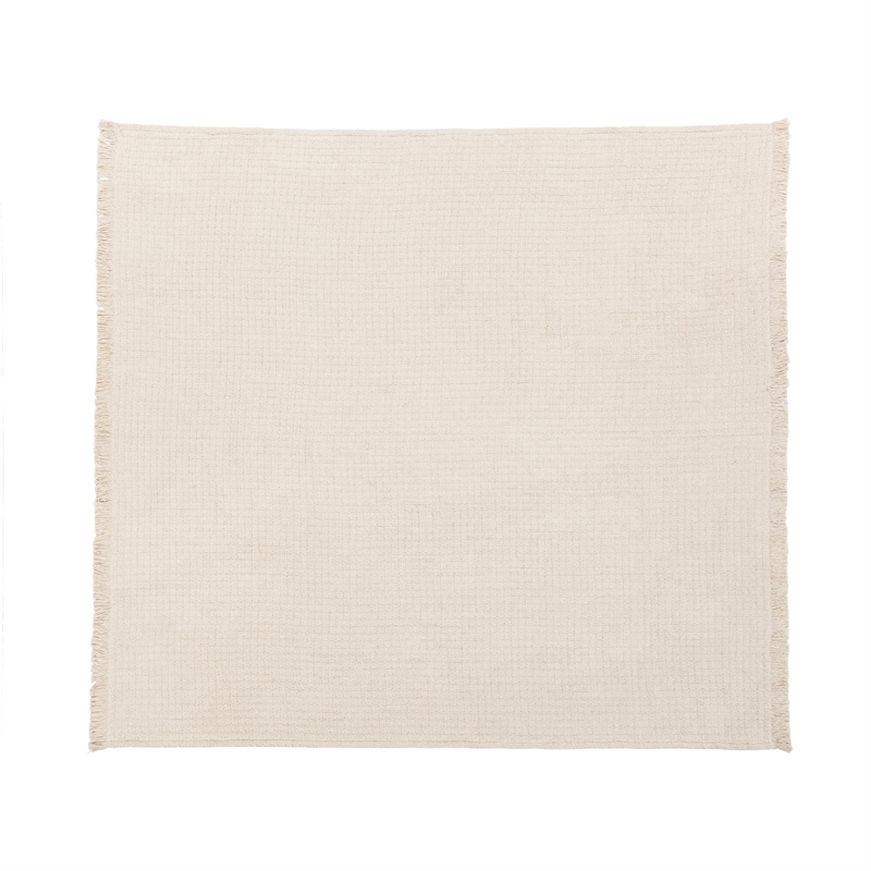 Villa by Classic Home Hadron Natural Queen Ivory Cotton Blanket
