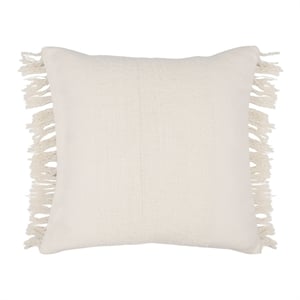 Villa by Classic Home Volta 22x22 Linen Blend Fabric Throw Pillow Ivory