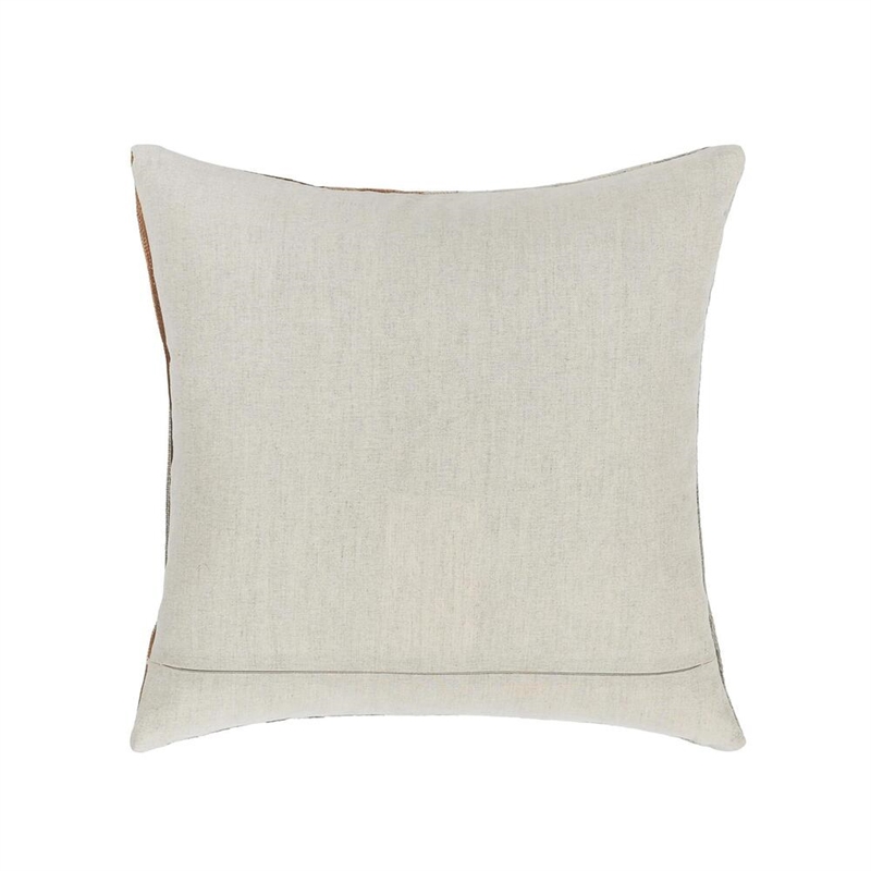 Villa by Classic Home Meru 20x20 Leather Hair on Hide Throw Pillow Tan
