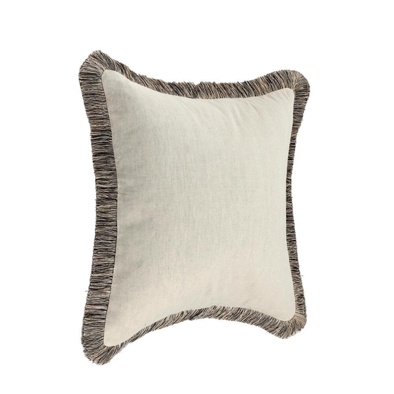 Villa by Classic Home Nola 24x24 Cotton Blend Fabric Throw Pillow Natural/Black