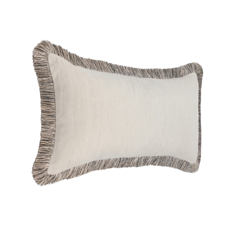Villa by Classic Home Nola 16x36 Cotton Blend Fabric Throw Pillow Natural/Black