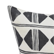 Villa by Classic Home Nubia 22x22 Linen Blend Fabric Throw Pillow Black