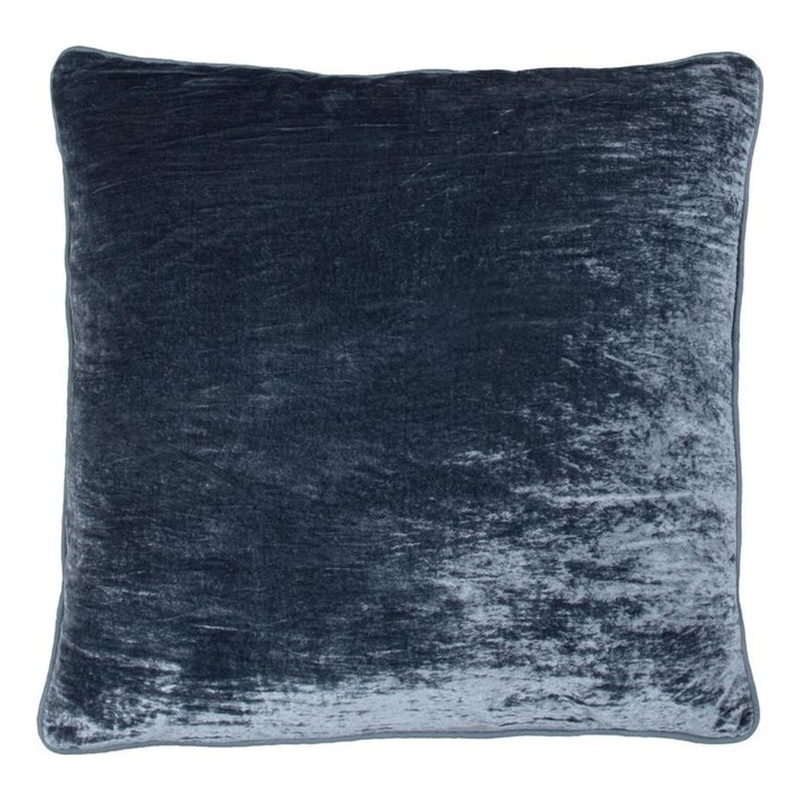 Villa by Classic Home Lexington 22x22 Linen Fabric Throw Pillow Denim Blue