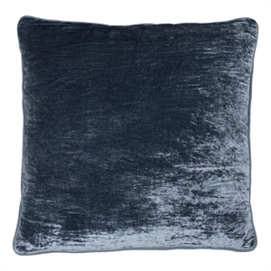 Villa by Classic Home Lexington 22x22 Linen Fabric Throw Pillow Denim Blue