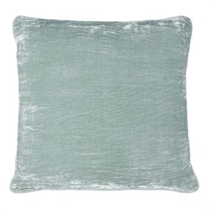 Villa by Classic Home Lexington 22x22 Silk Blend Fabric Throw Pillow Pale Aqua