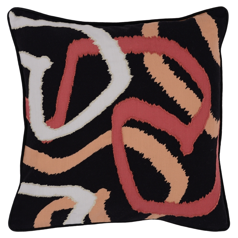 Villa by Classic Home Atlas 22x22 Fabric Throw Pillow Multi-Color