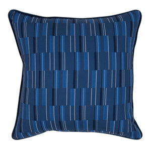 Villa by Classic Home Nantucket 22x22 Fabric Throw Pillow Blue