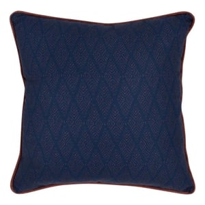 Villa by Classic Home Terranea 22x22 Fabric Throw Pillow Dark Blue/Red