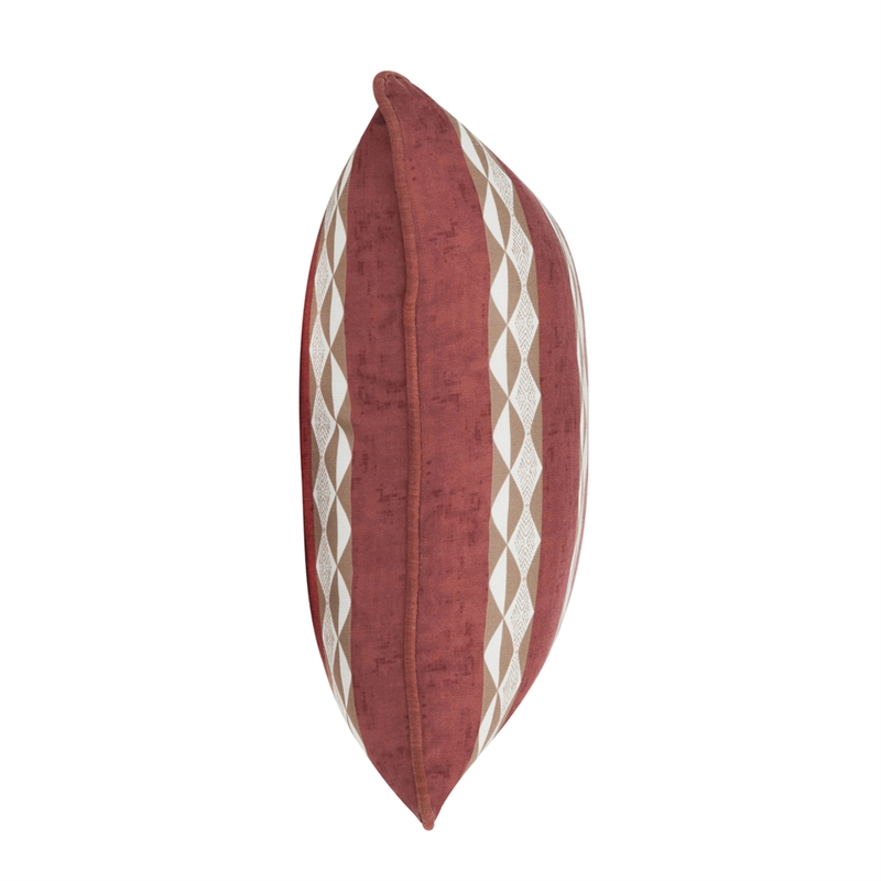 Villa by Classic Home Terranea 18x18 Fabric Throw Pillow Clay Red