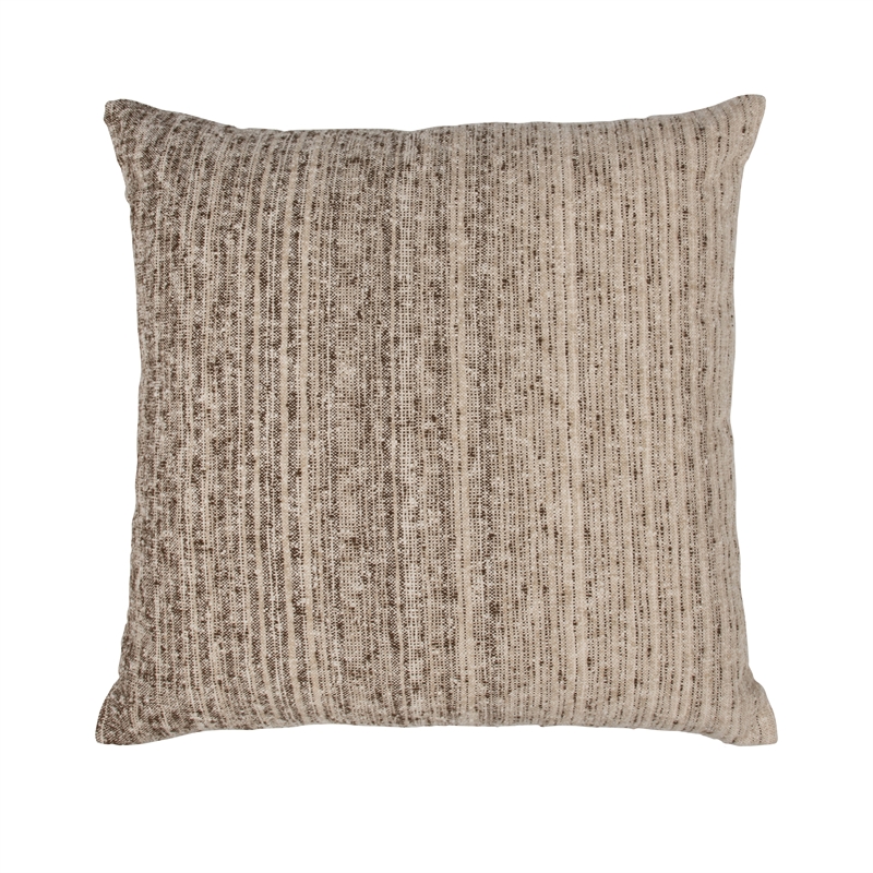 Villa by Classic Home Beryl 22x22 Linen Blend Fabric Throw Pillow Brown