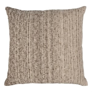 Villa by Classic Home Beryl 22x22 Linen Blend Fabric Throw Pillow Brown