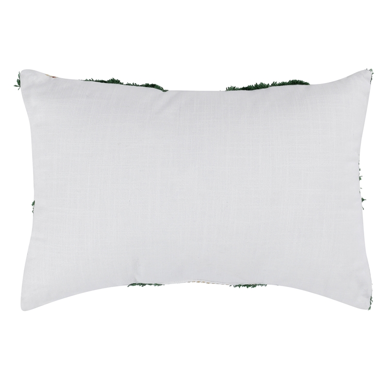Villa by Classic Home Holiday 14x20 Cotton Fabric Throw Pillow Green