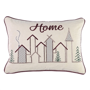 Villa by Classic Home Winter 14x20 Cotton Linen Blend Throw Pillow Multi-Color