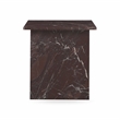 Classic Home Bexly Marble End Table in Red