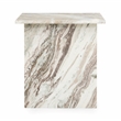 Classic Home Bexly Marble End Table in Gray