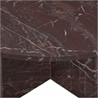 Classic Home Reilly Marble Round Coffee Table in Red