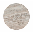 Classic Home Reilly Marble Round Coffee Table in Gray