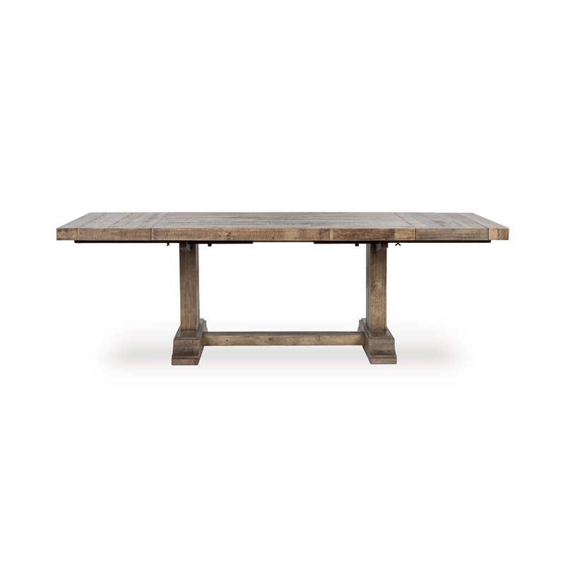 Kosas Home Reclaimed Pine Wood Extendable Dining Table in Aged Pine