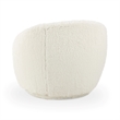 Classic Concepts Adley Upholstered Fabric Plush Swivel Chair in Vanilla