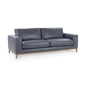 Classic Concepts Donovan Top Grain Leather Sofa in Blue