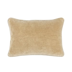 Classic Concepts Heirloom 14&quotx20&quot Velvet Throw Pillow in Wheat