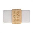 Classic Concepts Kenan Upholstered Fabric Cocktail Coffee Table in Ivory