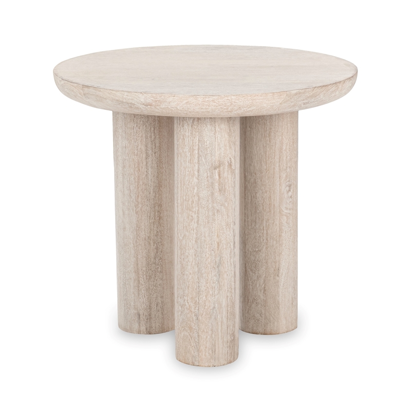 Classic Concepts Beau Mango Wood End Table in White
