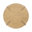 Classic Concepts Kering Oak Wood Round End Table in Natural
