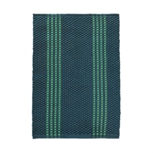 Classic Concepts Sorrento 2x3 Handwoven Performance Stripe Deep Blue Fabric Rug